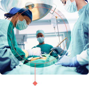 Doctors in an operating room